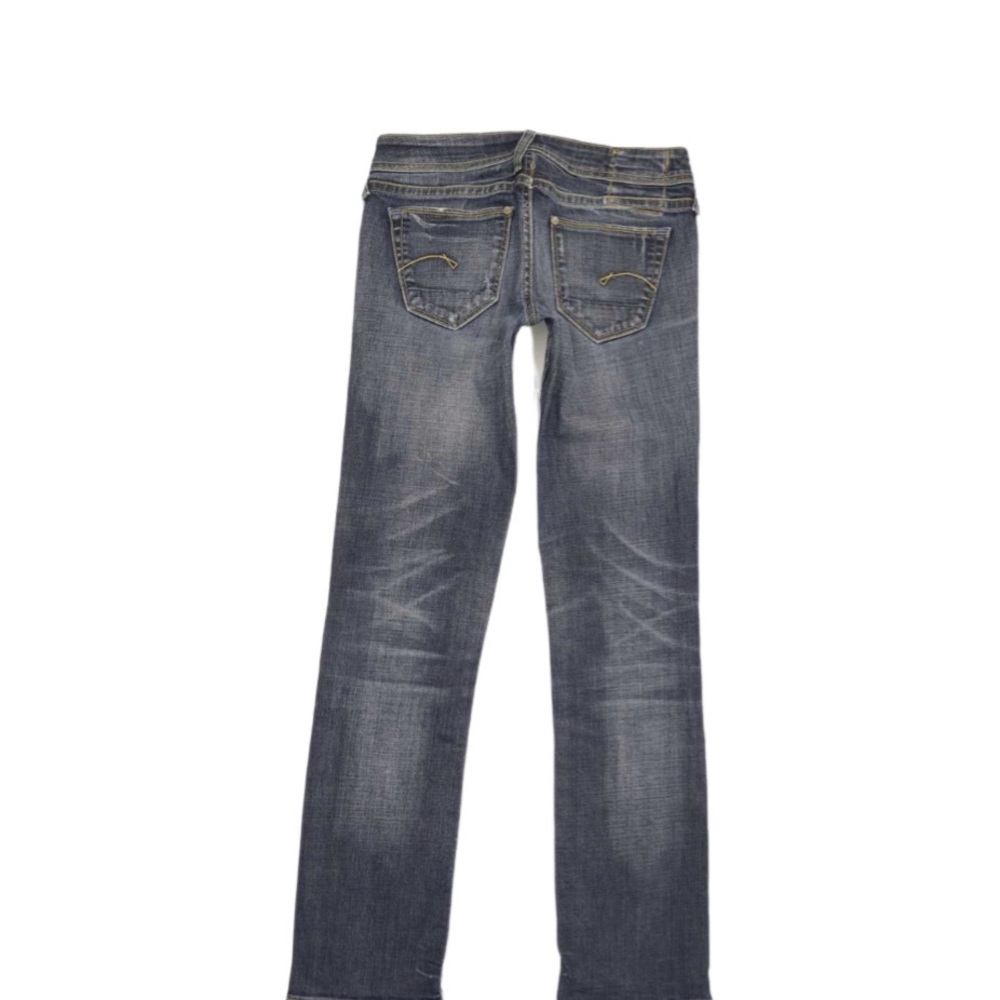 G-Star Blue Straight Leg Jeans with Worn-In Look